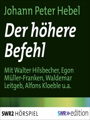 cover image of Der höhere Befehl